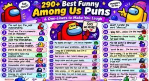290+ Best Funny Among Us Puns