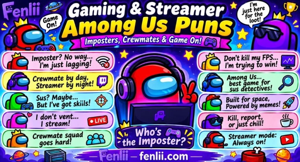 Gaming & Streamer Among Us Puns