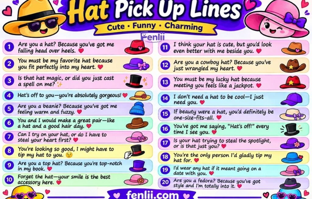 Hat Pick Up Lines