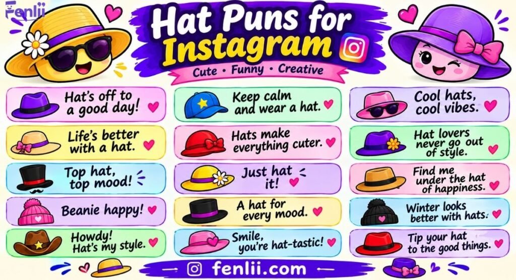 Hat Puns for Instagram