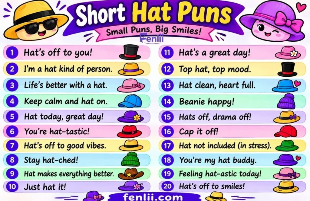 Short Hat Puns