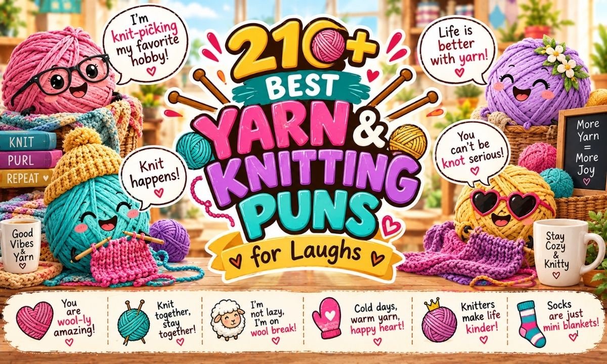 210+ Best Yarn & Knitting Puns for Laughs
