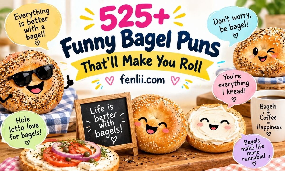 525+ Funny Bagel Puns