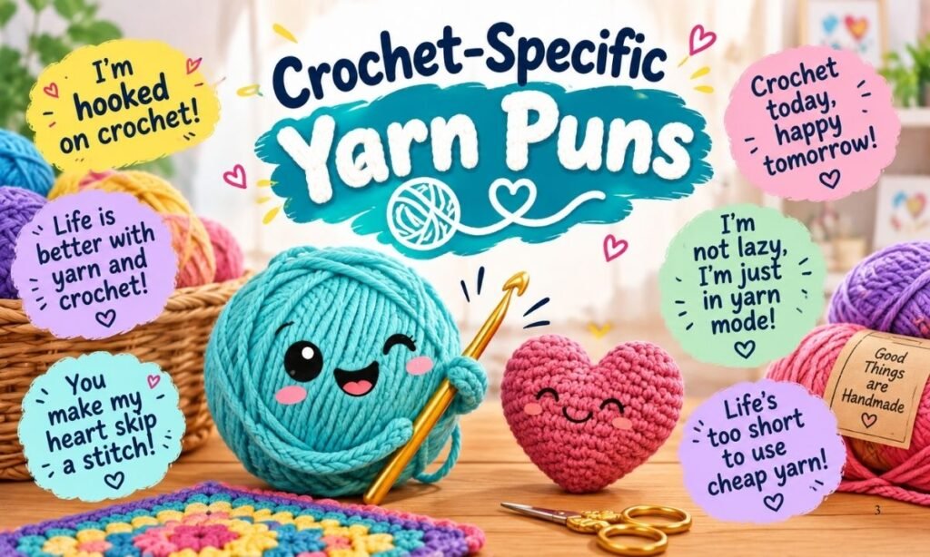Crochet-Specific Yarn Puns