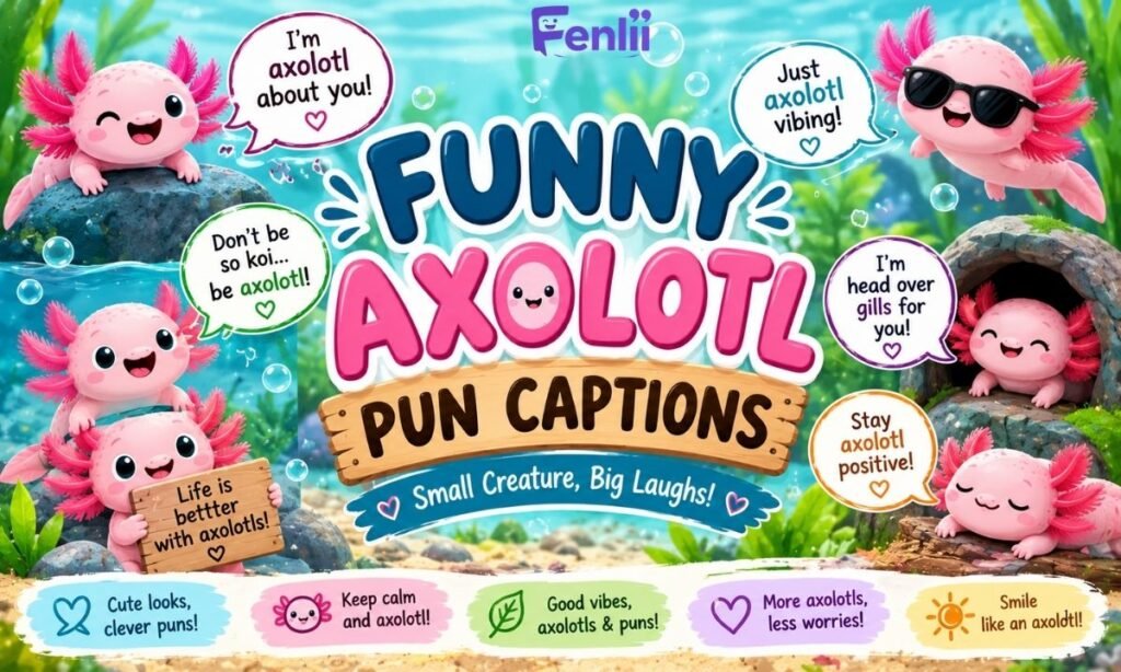 Funny Axolotl Pun Captions