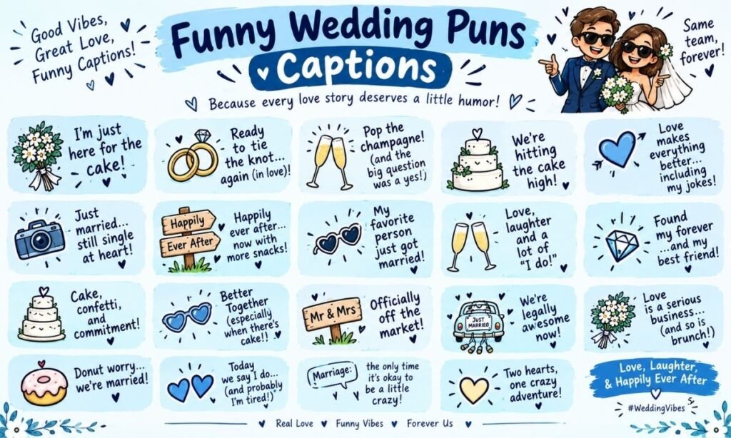 Funny Wedding Puns Captions