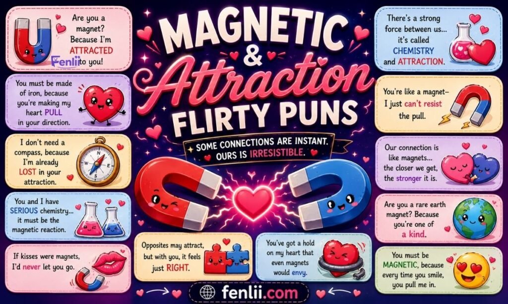 Magnetic & Attraction Flirty Puns