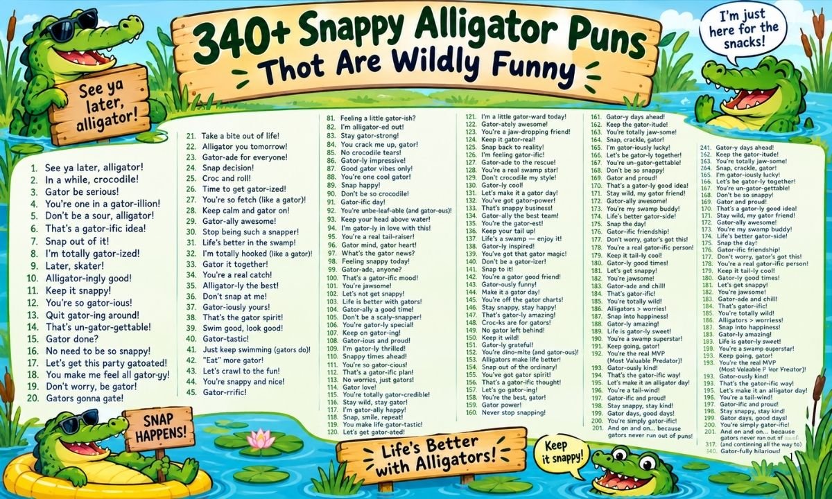 Snappy Alligator Puns