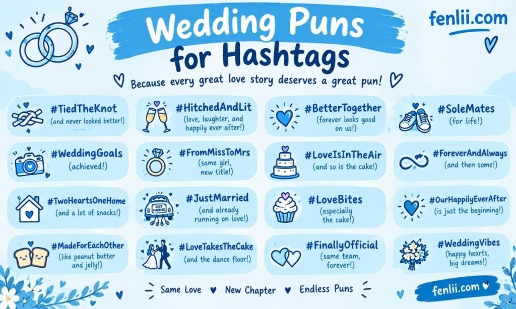 Wedding Puns for Hashtags
