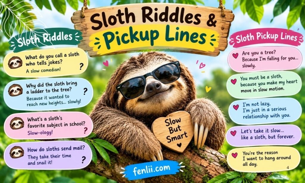 Sloth Riddles & Pickup Lines